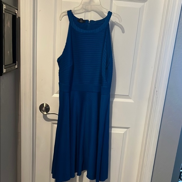 Alfani Blue Sleeveless Halter Midi Dress - Picture 1 of 1
